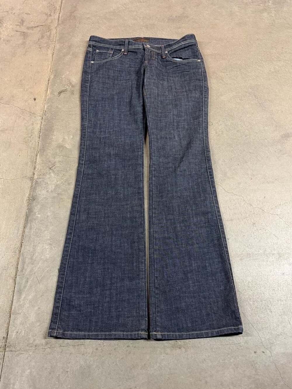 Y2K James Jeans Dry Aged Denim Flare Jeans Size 30 Dark Wash